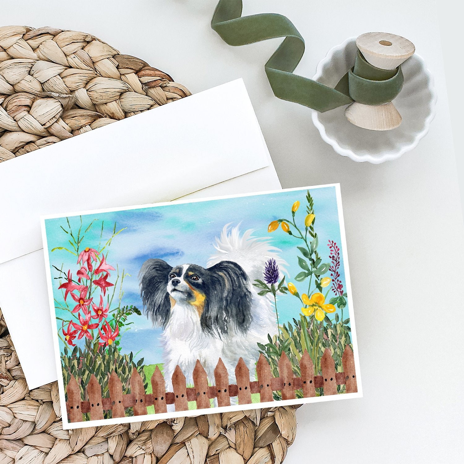 Papillon Spring Greeting Cards and Envelopes Pack of 8 - the-store.com