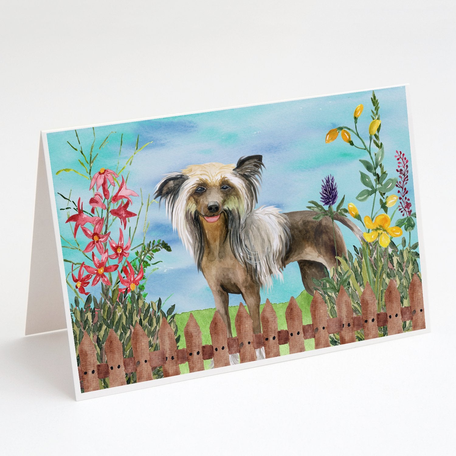 Buy this Chinese Crested Spring Greeting Cards and Envelopes Pack of 8