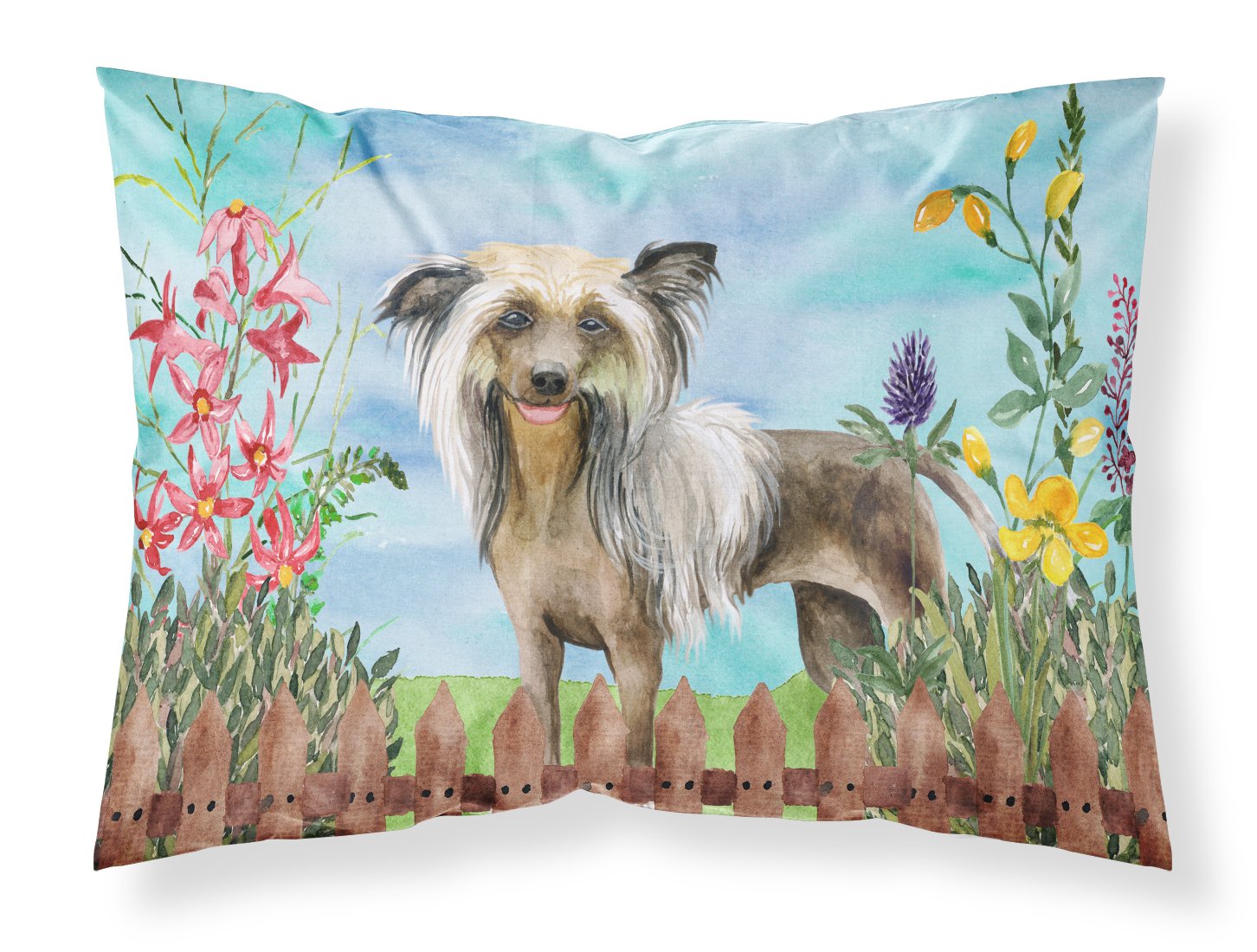 Chinese Crested Spring Fabric Standard Pillowcase CK1221PILLOWCASE by Caroline's Treasures
