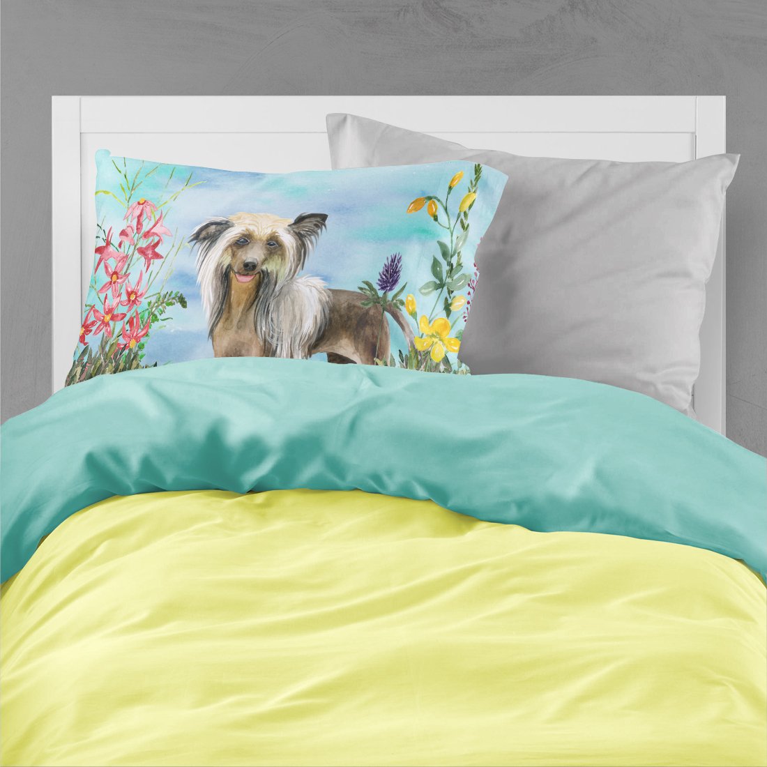 Chinese Crested Spring Fabric Standard Pillowcase CK1221PILLOWCASE by Caroline's Treasures