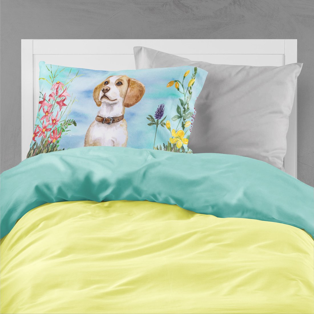 Beagle Spring Fabric Standard Pillowcase CK1248PILLOWCASE by Caroline's Treasures