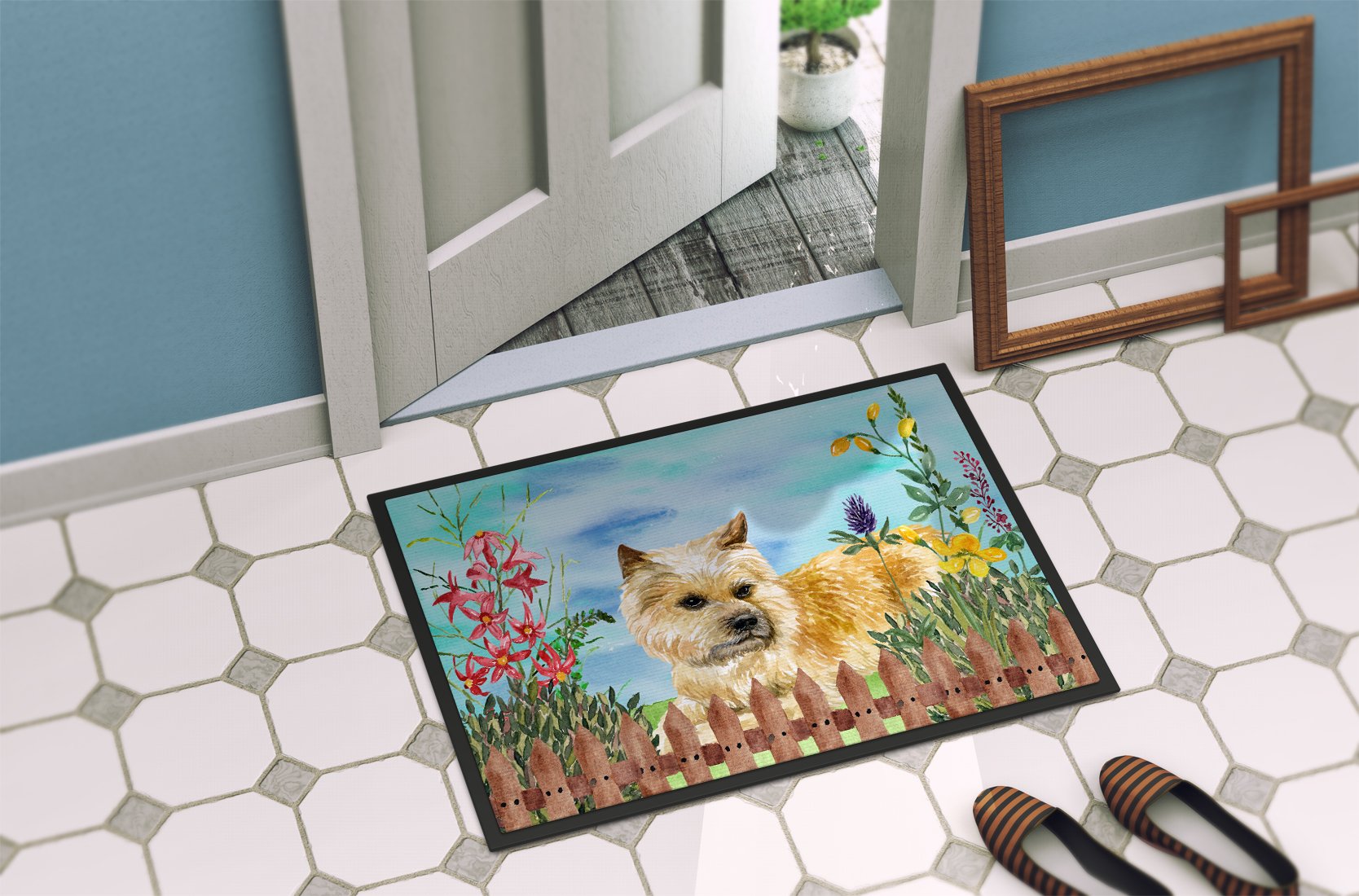 Cairn Terrier Spring Indoor or Outdoor Mat 24x36 CK1252JMAT by Caroline's Treasures