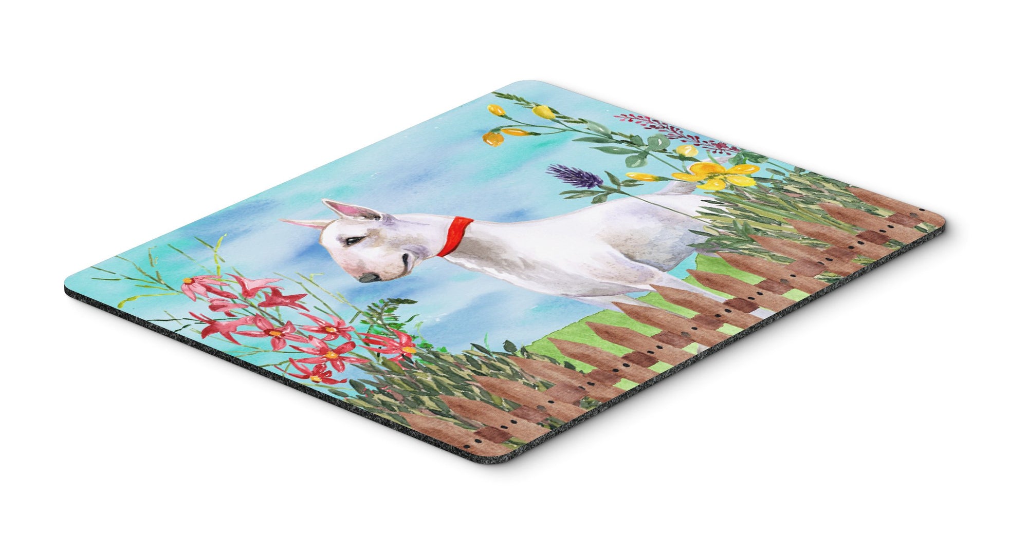 Bull Terrier Spring Mouse Pad, Hot Pad or Trivet CK1255MP by Caroline's Treasures