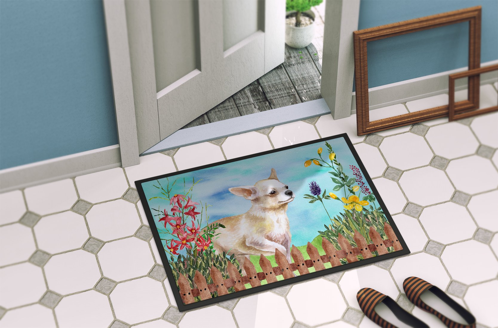 Chihuahua Leg up Spring Indoor or Outdoor Mat 24x36 CK1259JMAT by Caroline's Treasures