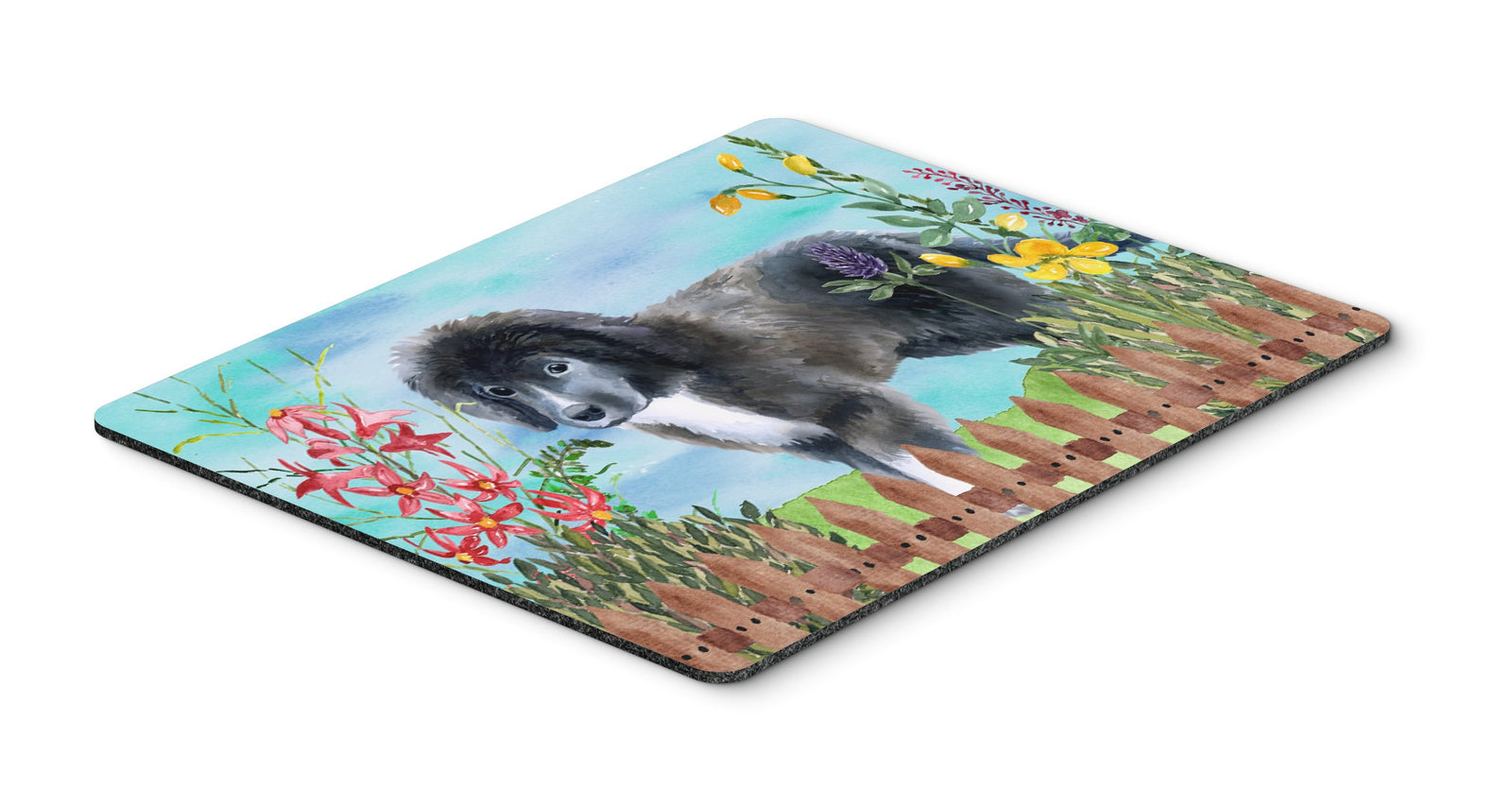 Newfoundland Puppy Spring Mouse Pad, Hot Pad or Trivet CK1261MP by Caroline's Treasures