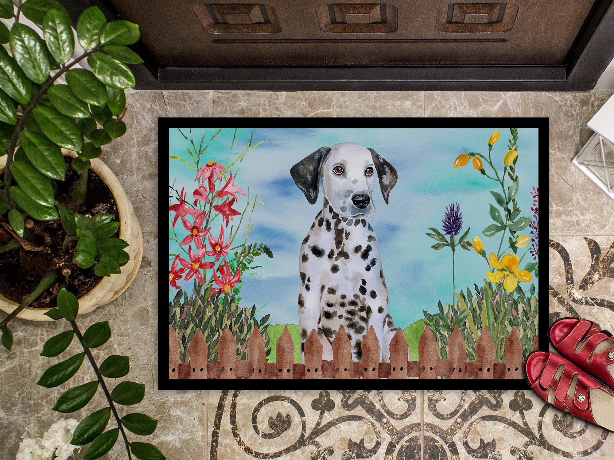 Dalmatian Puppy Spring Indoor or Outdoor Mat 18x27 CK1270MAT - the-store.com