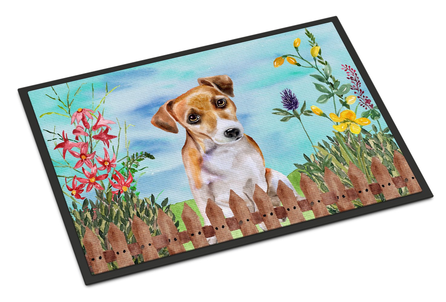 Jack Russell Terrier #2 Spring Indoor or Outdoor Mat 24x36 CK1275JMAT by Caroline's Treasures