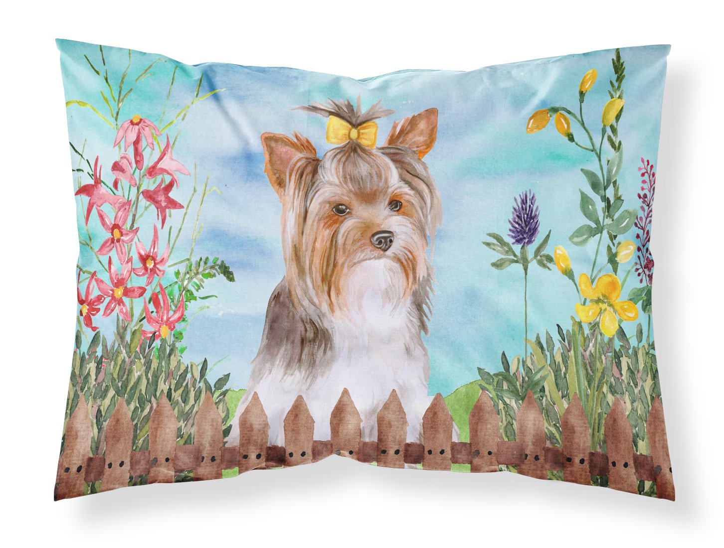 Yorkshire Terrier #2 Spring Fabric Standard Pillowcase CK1285PILLOWCASE by Caroline's Treasures