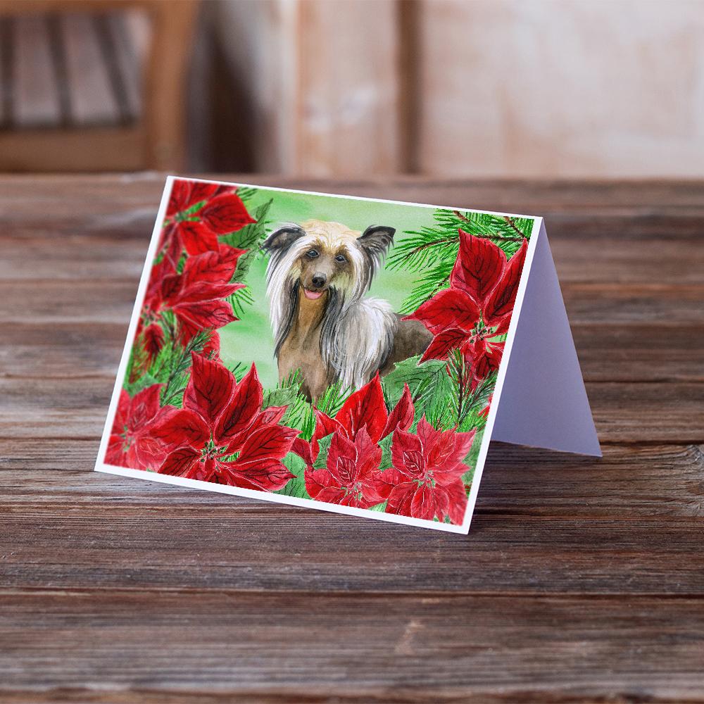 Buy this Chinese Crested Poinsettas Greeting Cards and Envelopes Pack of 8