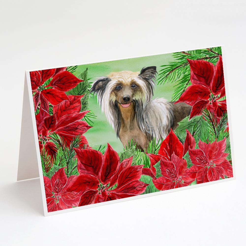 Buy this Chinese Crested Poinsettas Greeting Cards and Envelopes Pack of 8