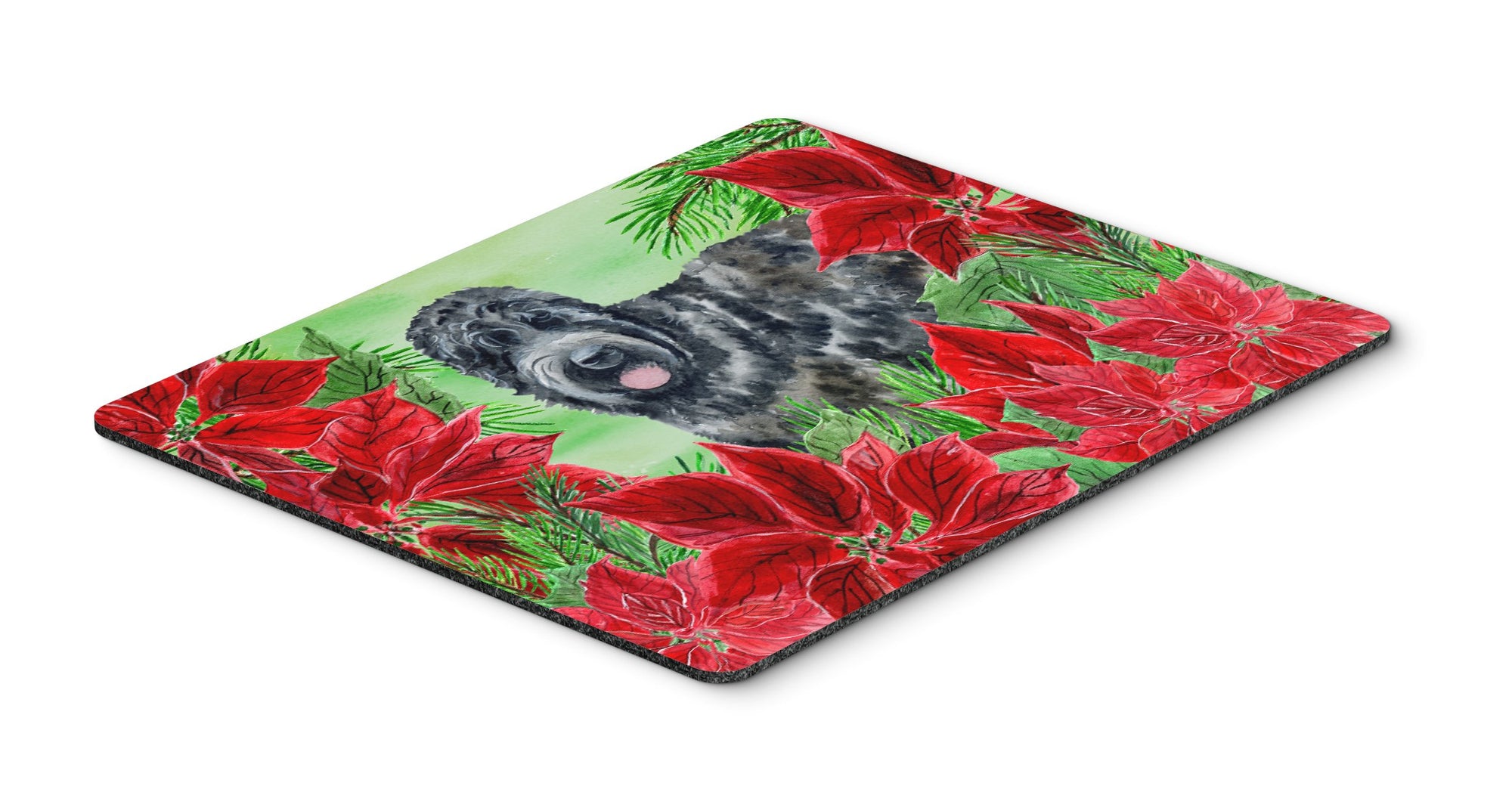 Black Russian Terrier Poinsettas Mouse Pad, Hot Pad or Trivet CK1325MP by Caroline's Treasures