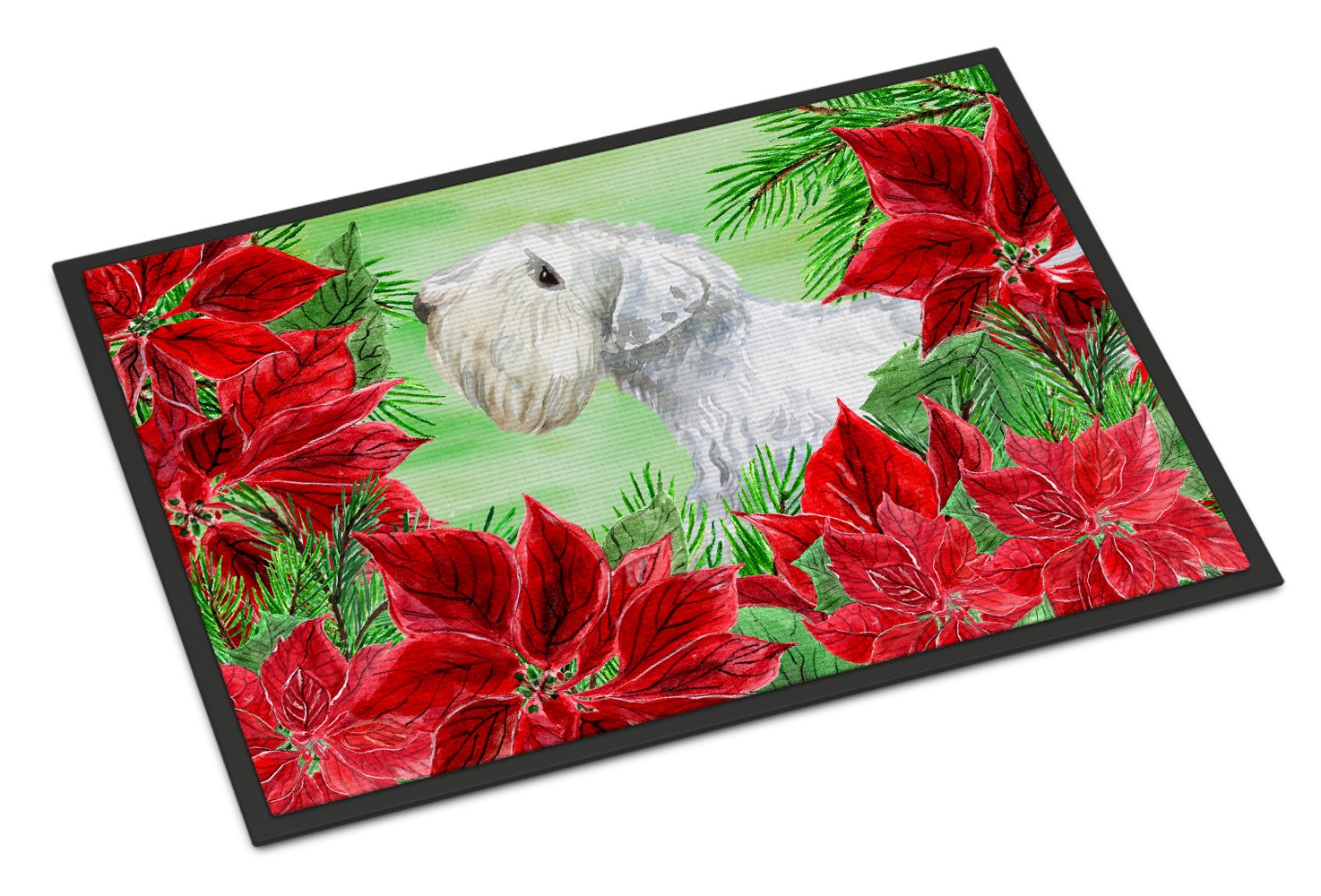 Sealyham Terrier Poinsettas Indoor or Outdoor Mat 24x36 CK1332JMAT by Caroline's Treasures