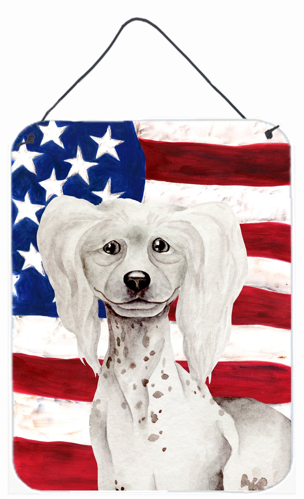 Chinese Crested Patriotic Wall or Door Hanging Prints CK1387DS1216 by Caroline's Treasures