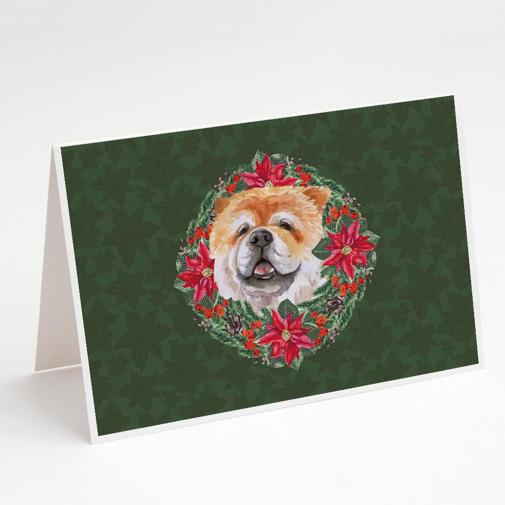Buy this Cane Corso Poinsetta Wreath Greeting Cards and Envelopes Pack of 8