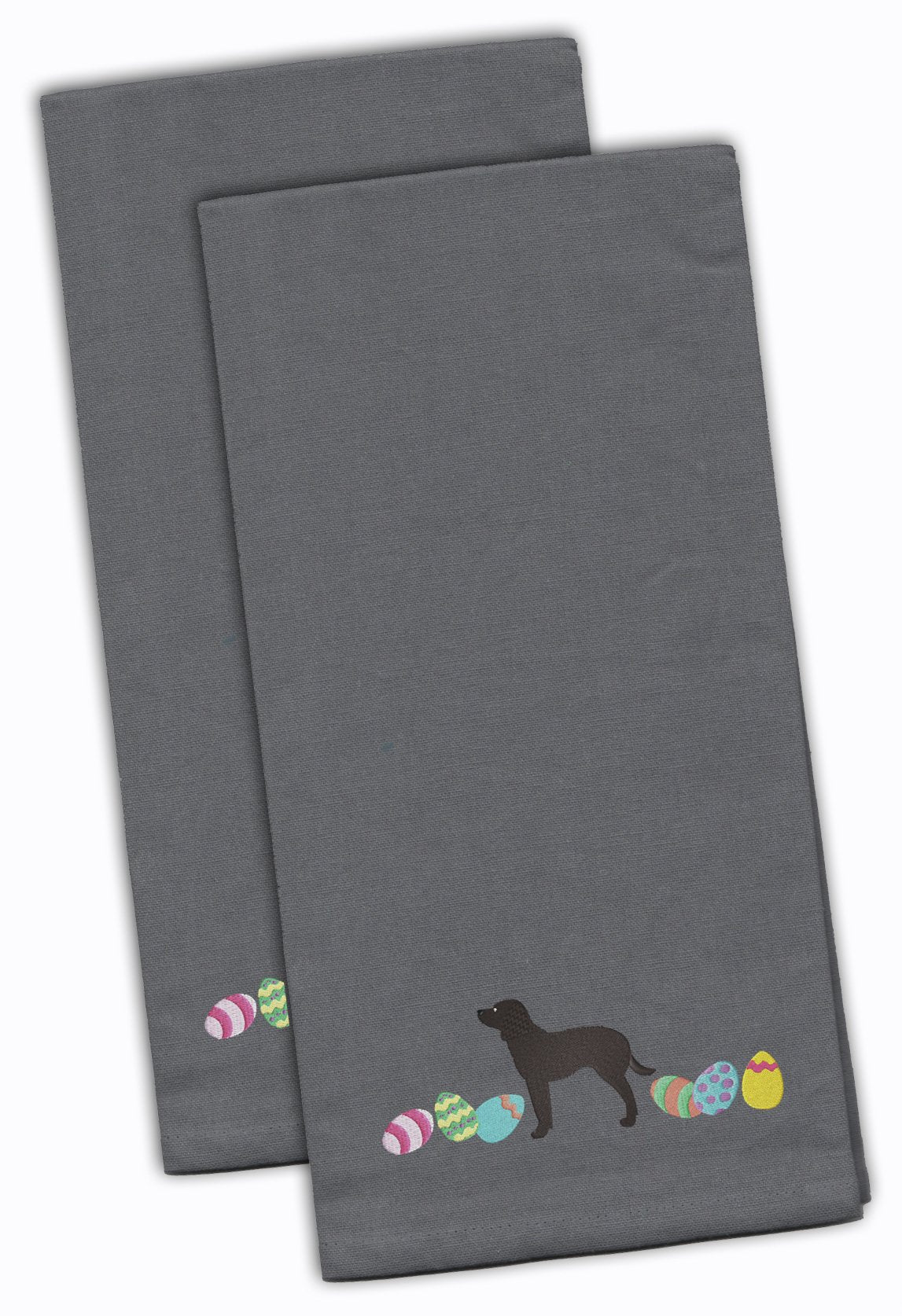 American Water Spaniel Easter Gray Embroidered Kitchen Towel Set of 2 CK1597GYTWE by Caroline's Treasures