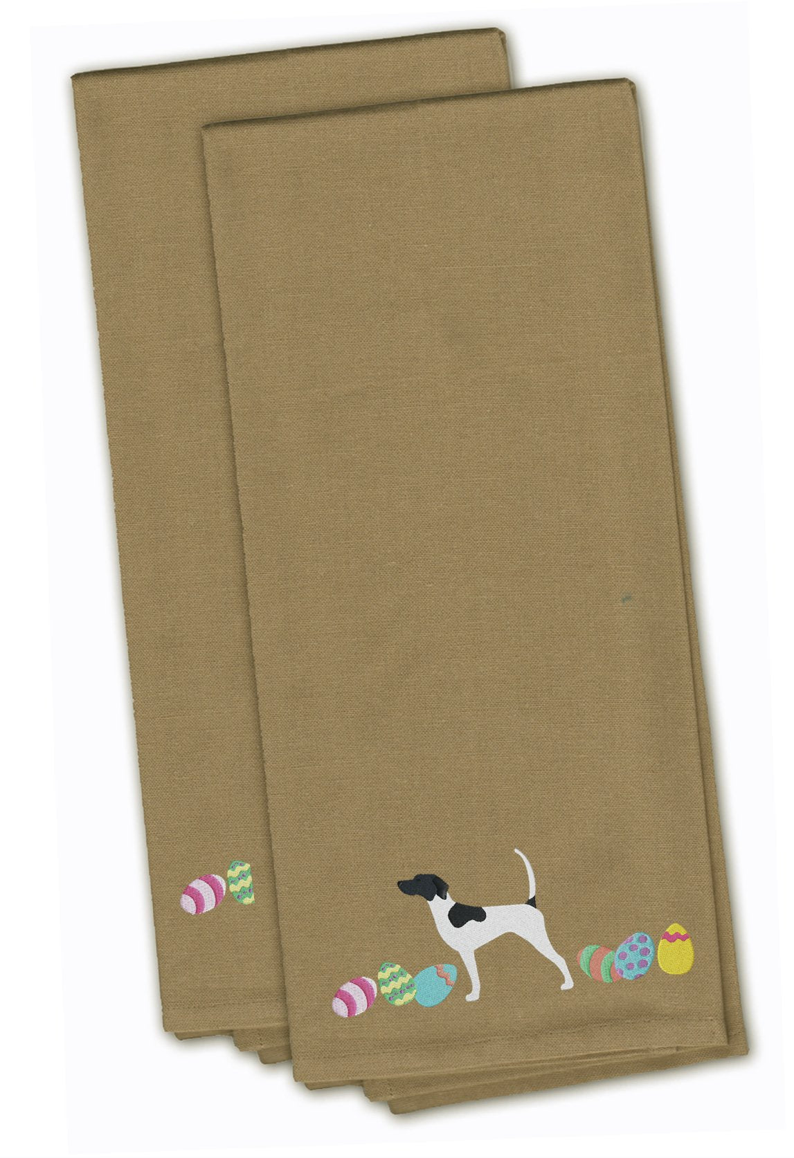 English Pointer Easter Tan Embroidered Kitchen Towel Set of 2 CK1639TNTWE by Caroline's Treasures
