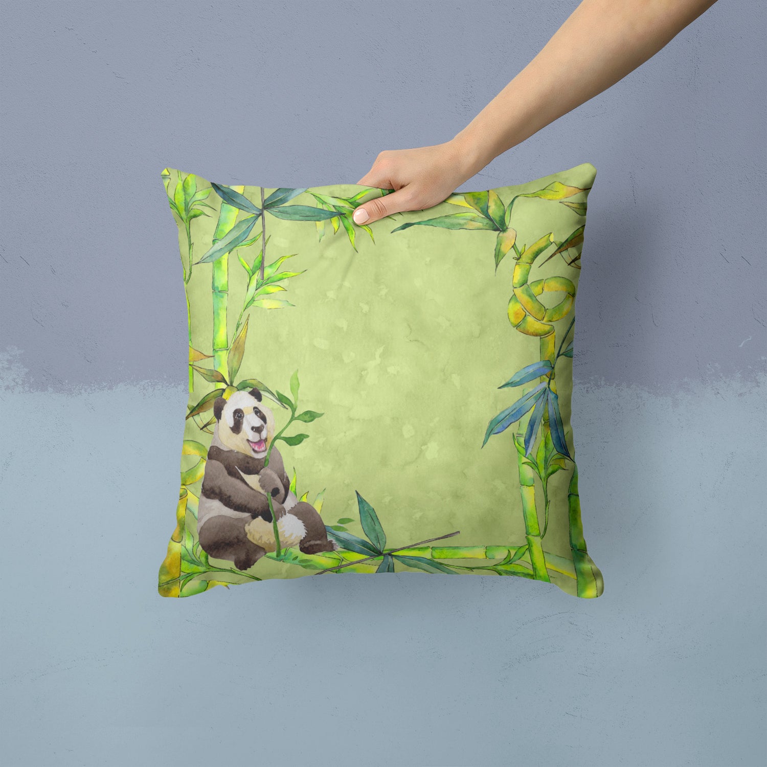 Panda Bear and Bamboo Fabric Decorative Pillow CK1696PW1414 - the-store.com