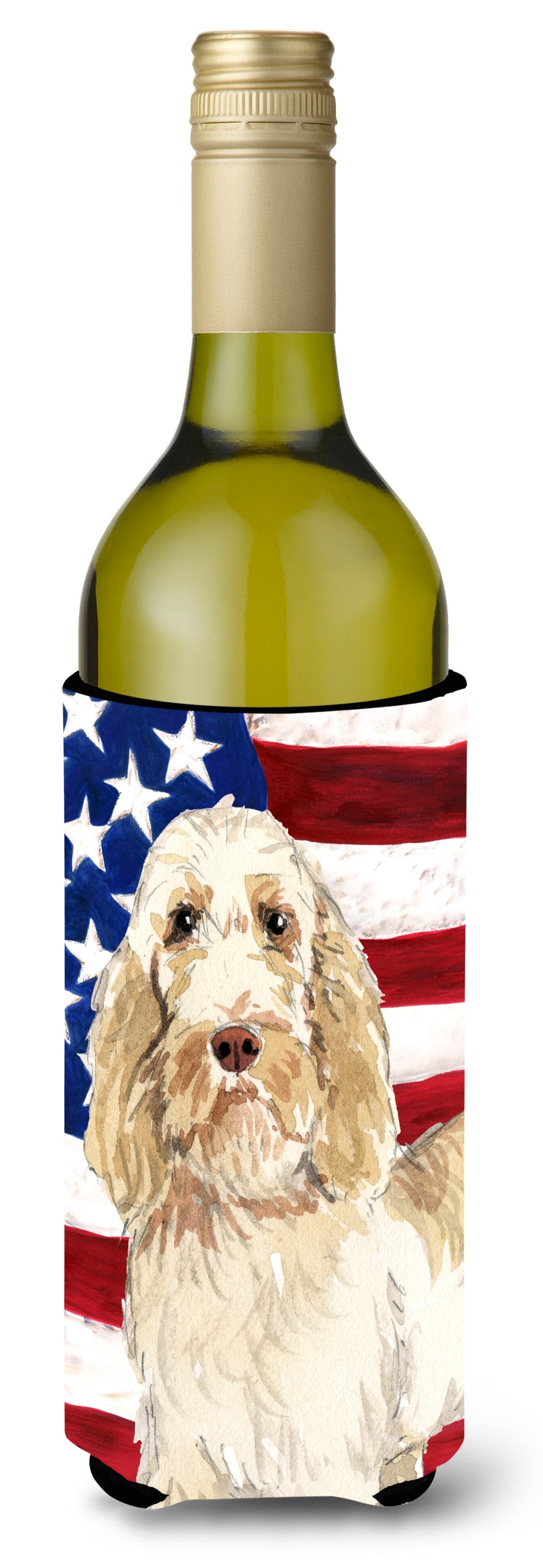 Patriotic USA Spinone Italiano Wine Bottle Beverge Insulator Hugger CK1712LITERK by Caroline's Treasures
