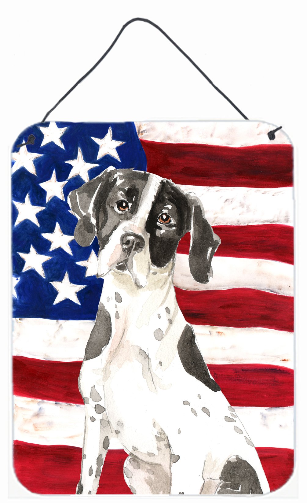 Patriotic USA English Pointer Wall or Door Hanging Prints CK1732DS1216 by Caroline's Treasures
