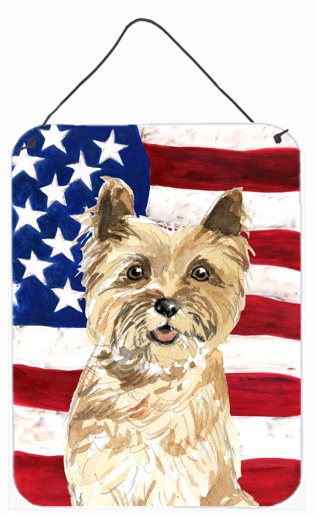 Patriotic USA Cairn Terrier Wall or Door Hanging Prints CK1735DS1216 by Caroline's Treasures