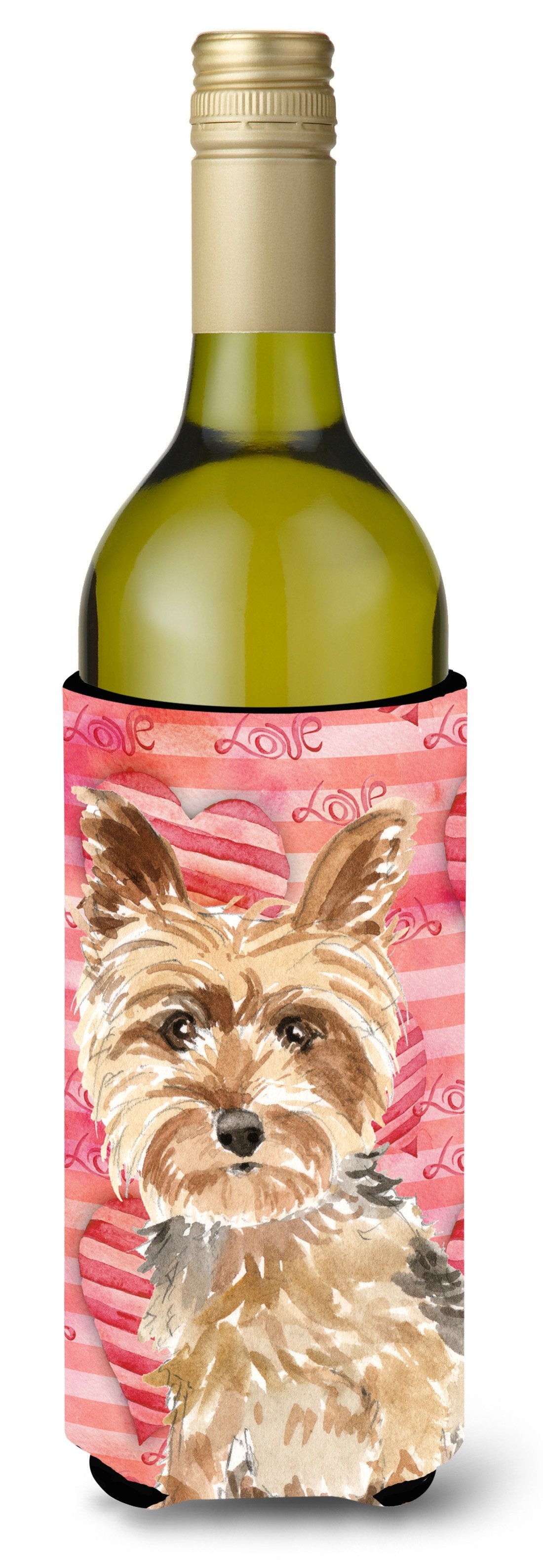 Love a Yorkie Yorkshire Terrier Wine Bottle Beverge Insulator Hugger CK1743LITERK by Caroline's Treasures