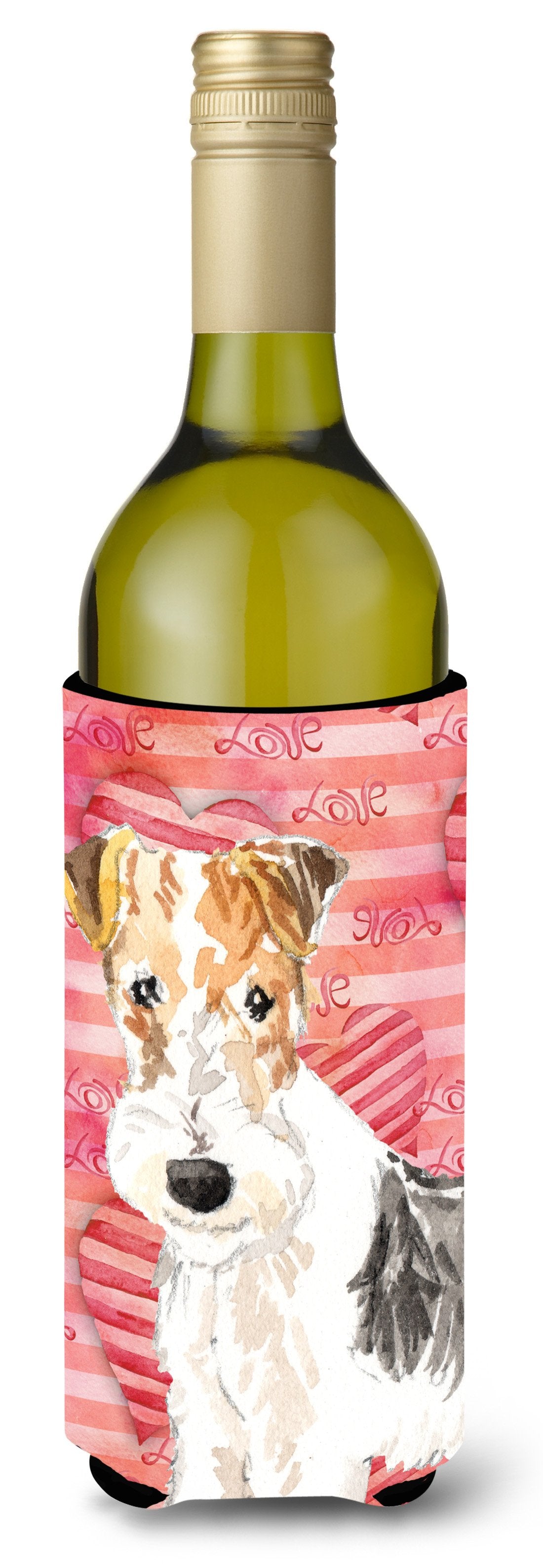 Love a Fox Terrier Wine Bottle Beverge Insulator Hugger CK1744LITERK by Caroline's Treasures