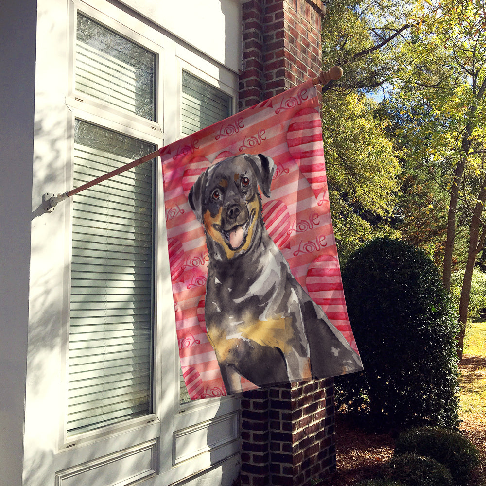 Love a Rottweiler Flag Canvas House Size CK1757CHF