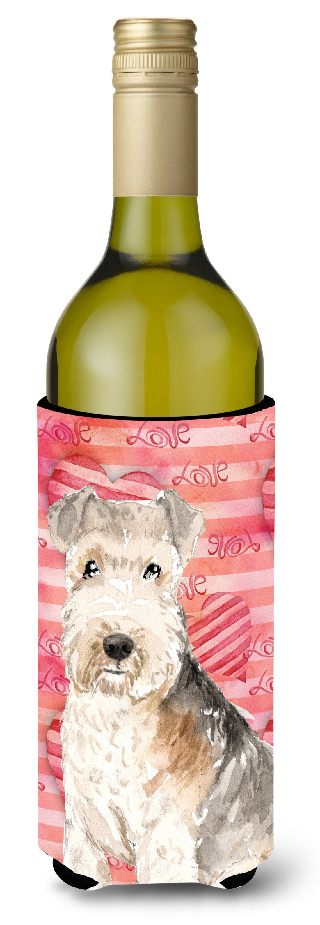 Love a Lakeland Terrier Wine Bottle Beverge Insulator Hugger CK1762LITERK by Caroline's Treasures