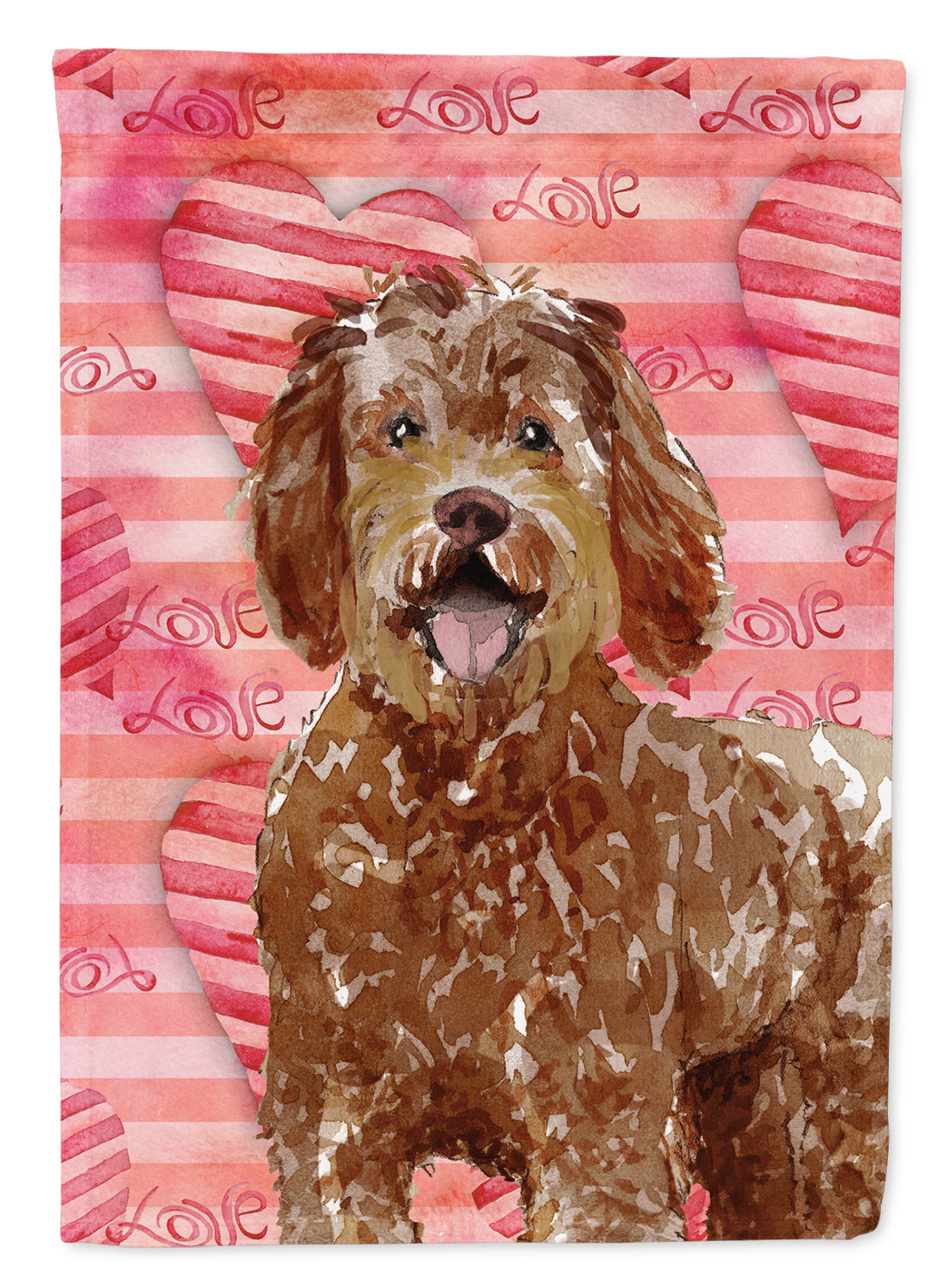 Love a Labradoodle Flag Canvas House Size CK1763CHF