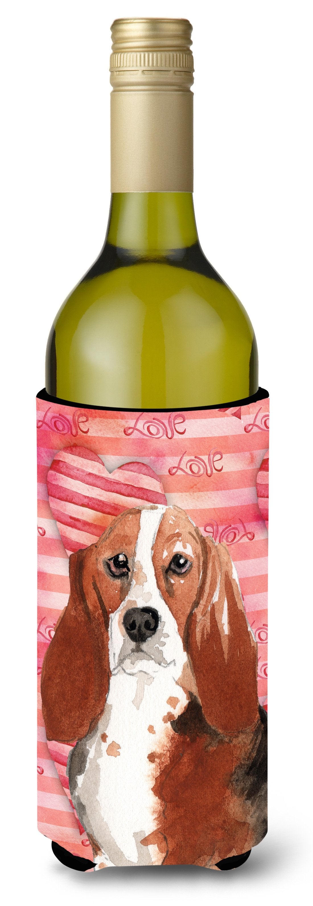 Love a Basset Hound Wine Bottle Beverge Insulator Hugger CK1779LITERK by Caroline's Treasures