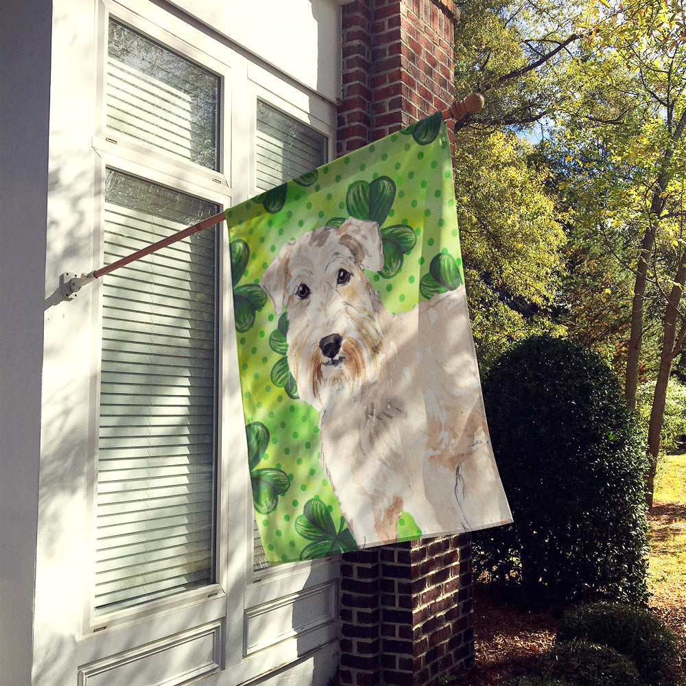 Shamrocks Wheaten Terrier Flag Canvas House Size CK1783CHF