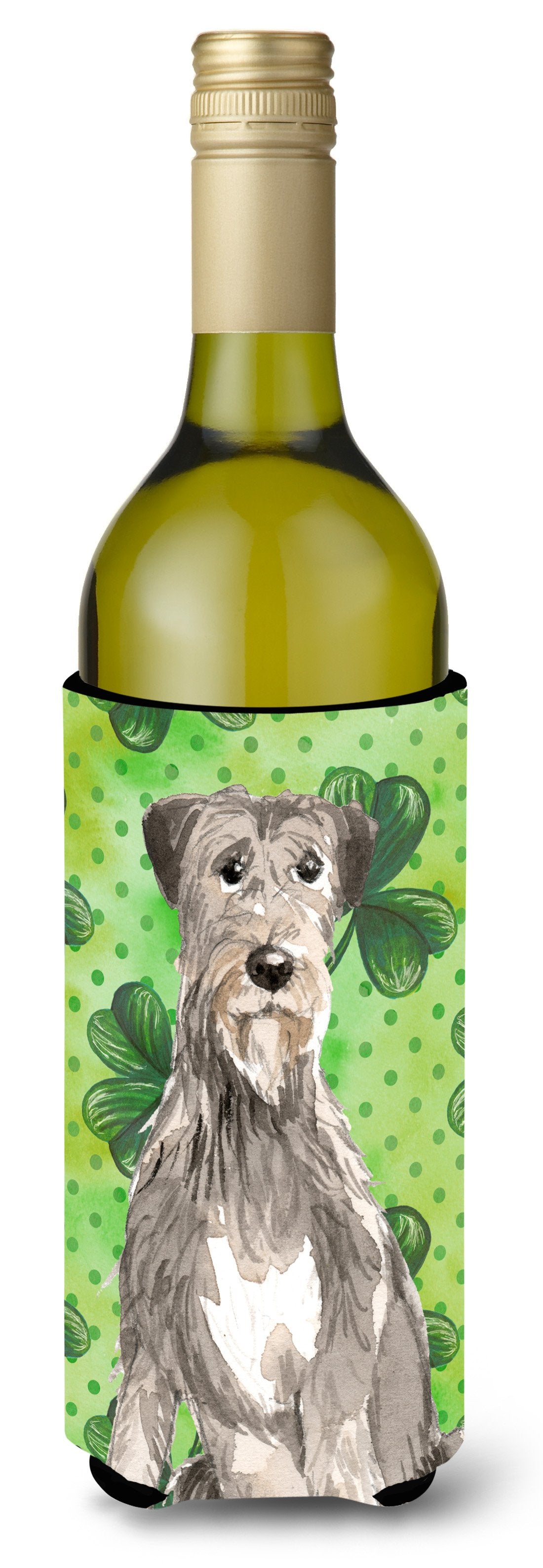 Shamrocks Irish Wolfhound Wine Bottle Beverge Insulator Hugger CK1802LITERK by Caroline's Treasures