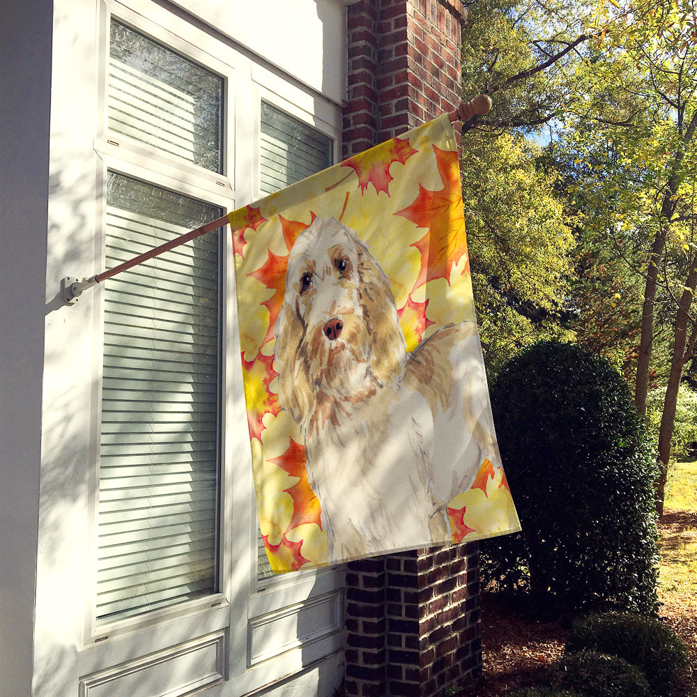 Fall Leaves Spinone Italiano Flag Canvas House Size CK1823CHF