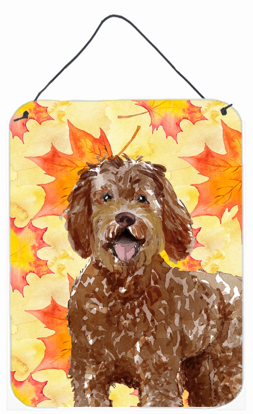 Fall Leaves Labradoodle Wall or Door Hanging Prints CK1837DS1216 by Caroline's Treasures