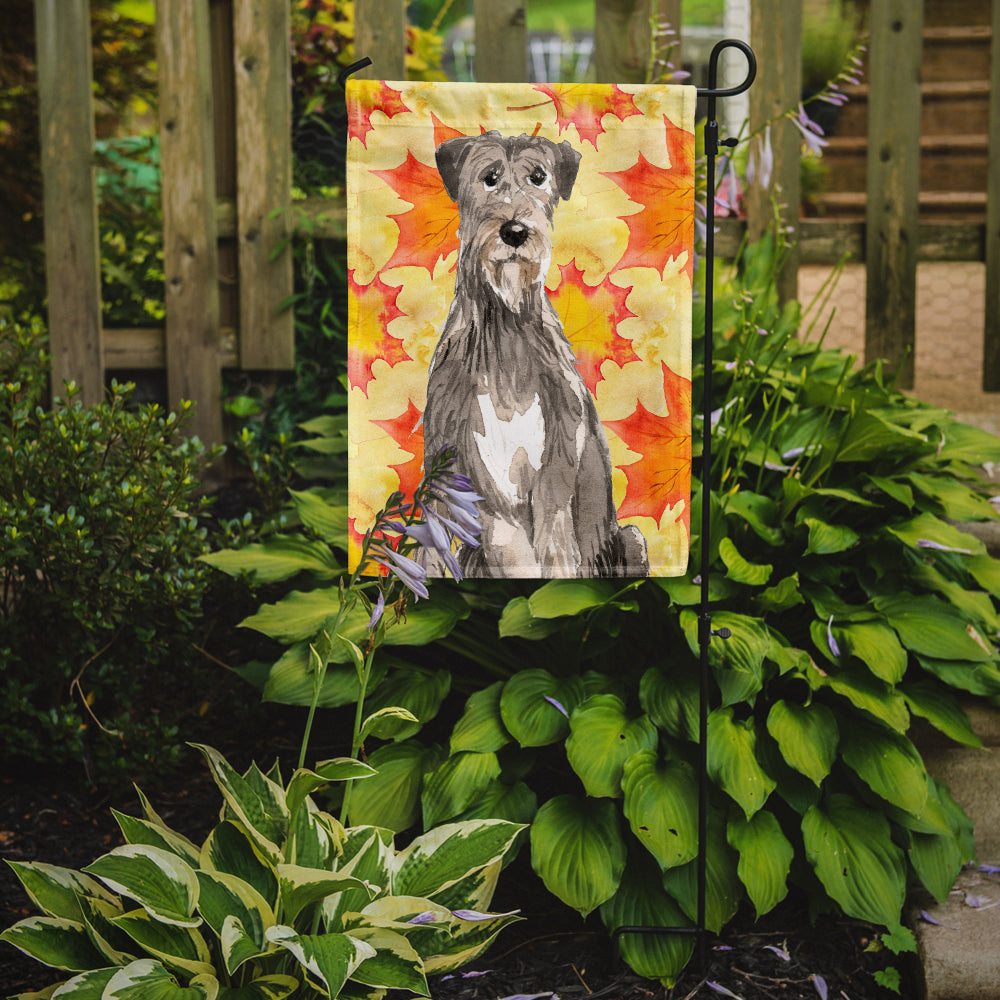 Fall Leaves Irish Wolfhound Flag Garden Size CK1839GF