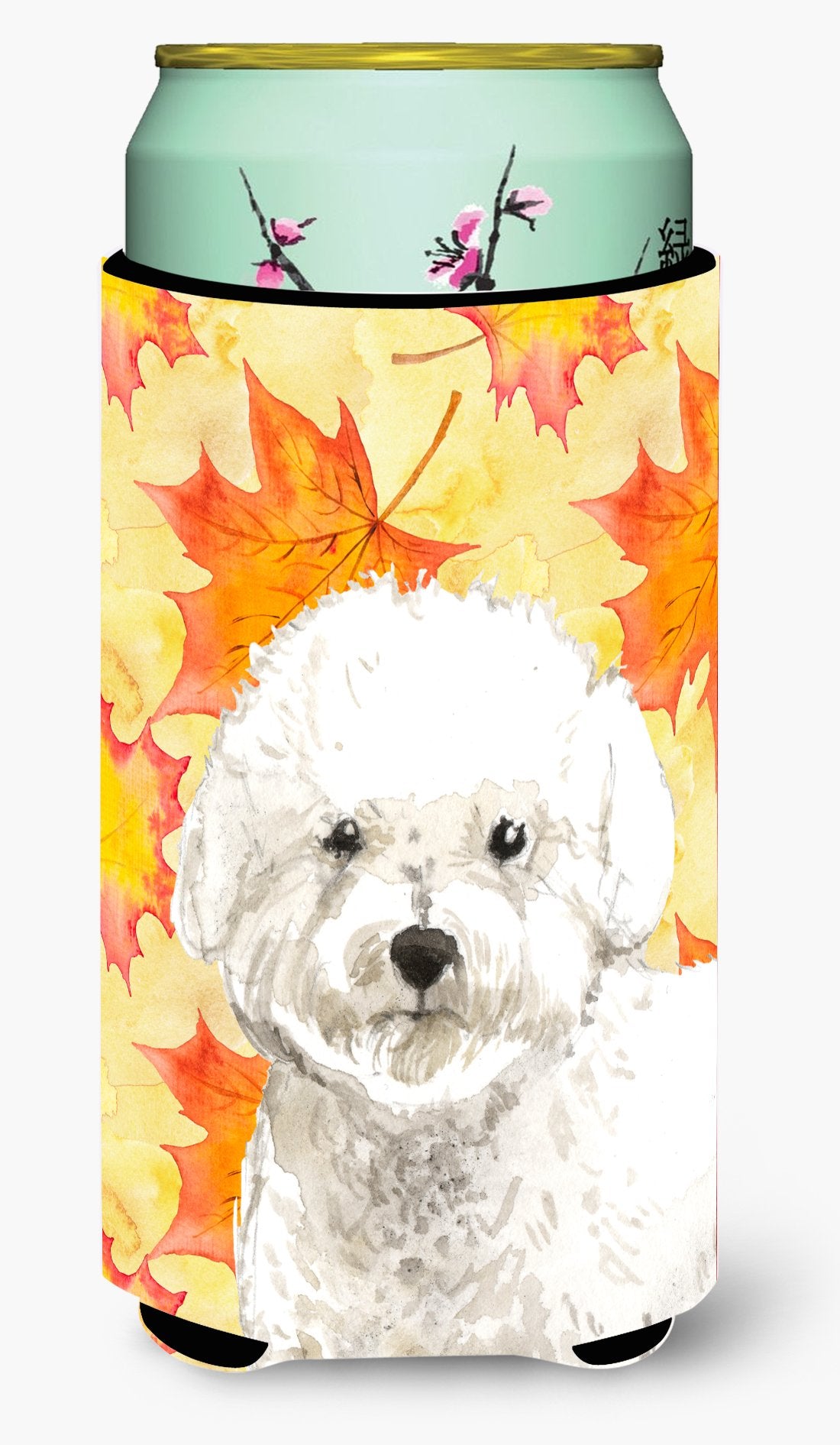 Fall Leaves Bichon Frise Tall Boy Beverage Insulator Hugger CK1851TBC by Caroline's Treasures