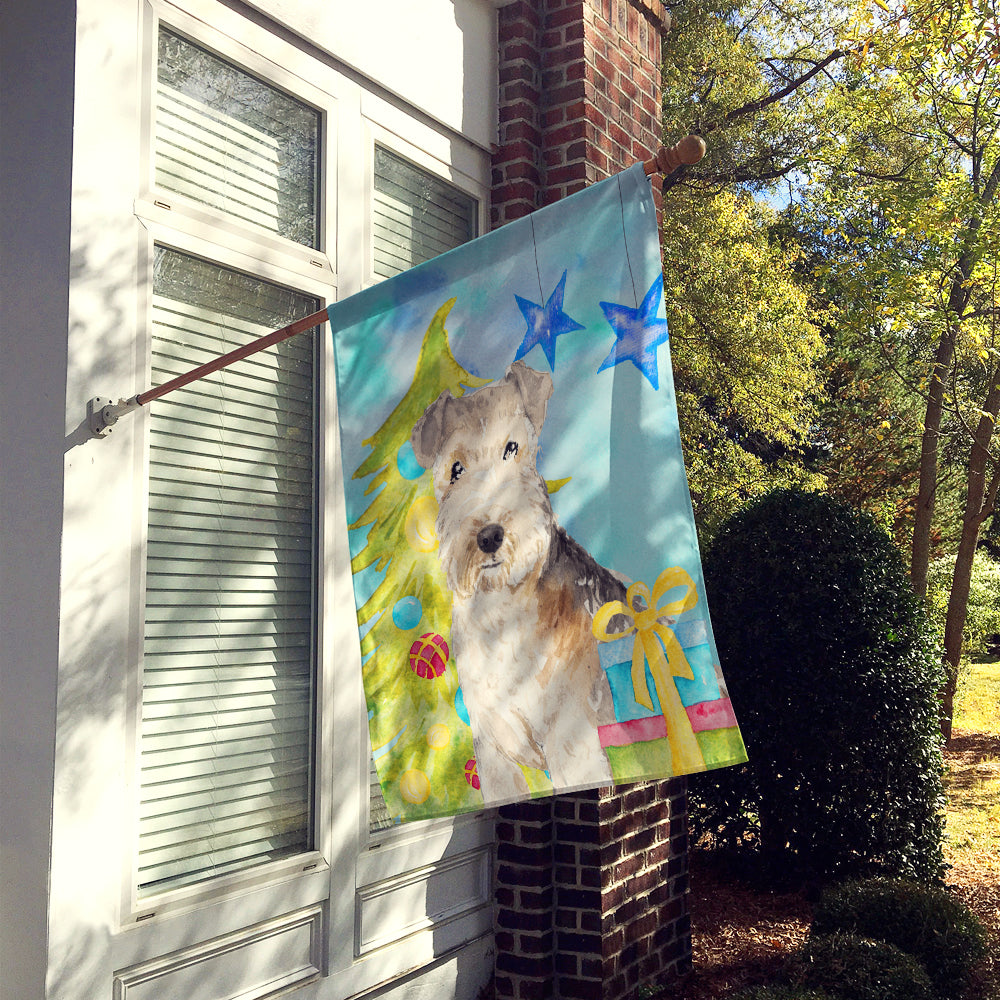 Christmas Tree Lakeland Terrier Flag Canvas House Size CK1873CHF