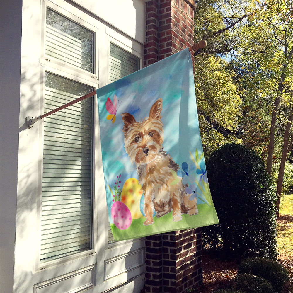 Easter Eggs Yorkie Yorkshire Terrier Flag Canvas House Size CK1891CHF