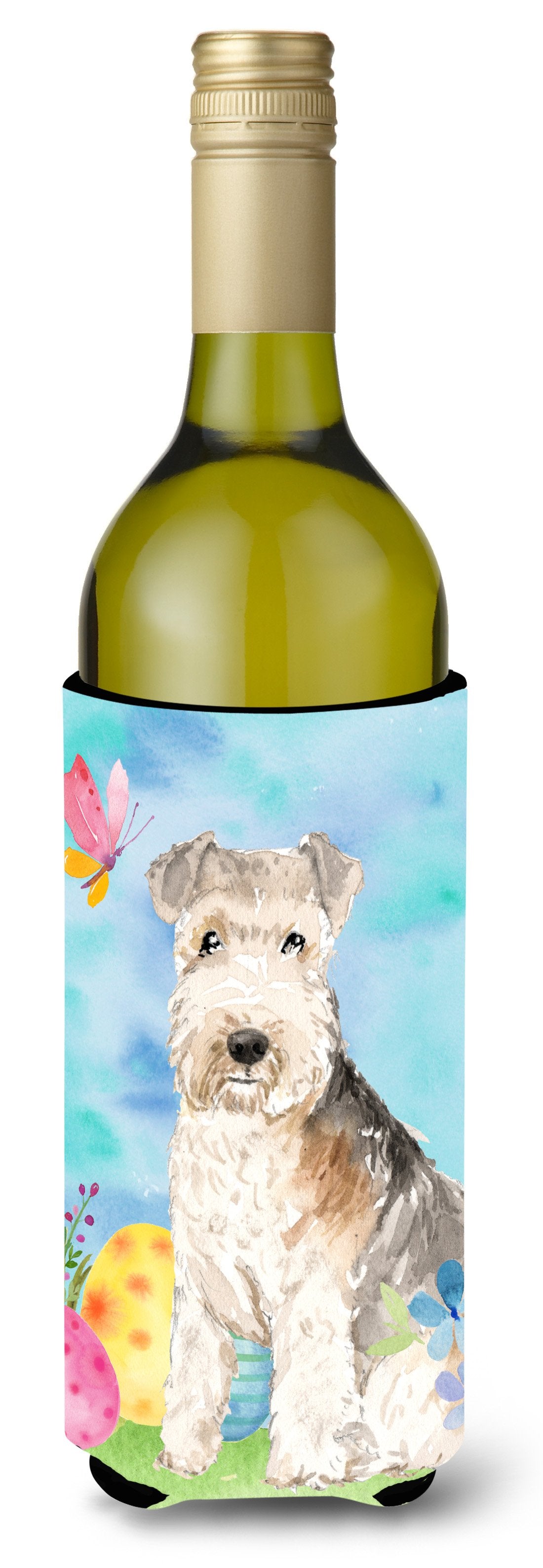 Easter Eggs Lakeland Terrier Wine Bottle Beverge Insulator Hugger CK1910LITERK by Caroline's Treasures