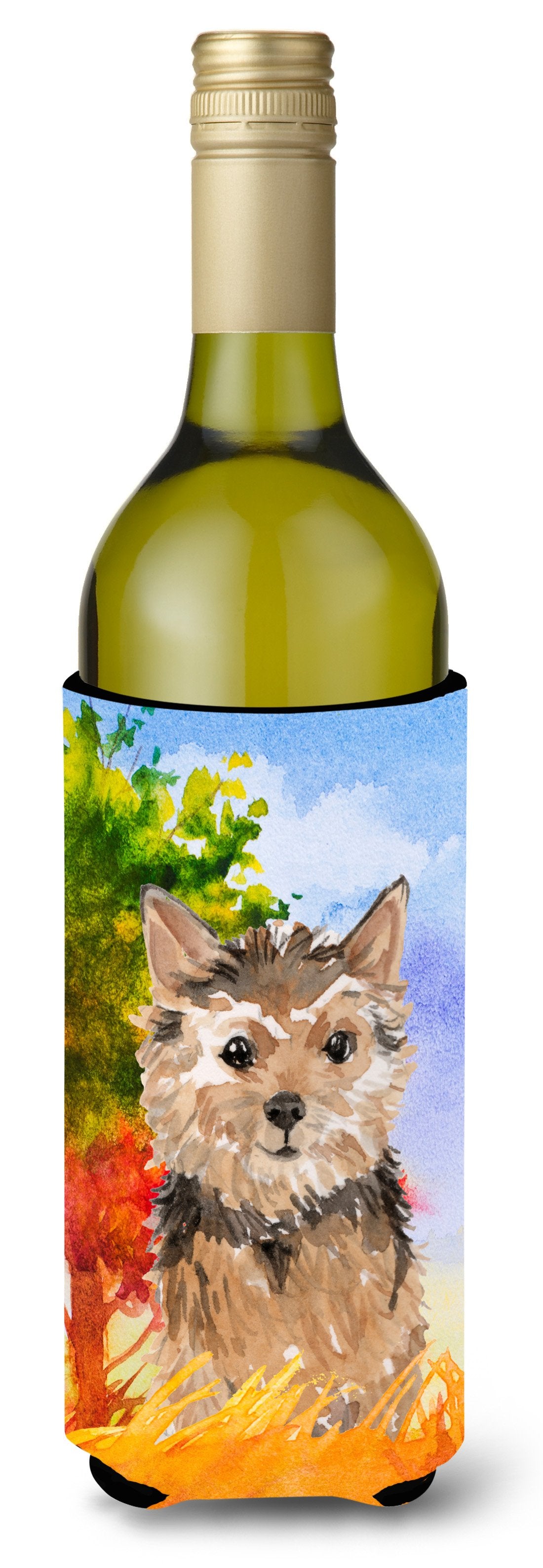 Fall Norwich Terrier Wine Bottle Beverage Insulator Hugger CK1936LITERK by Caroline's Treasures