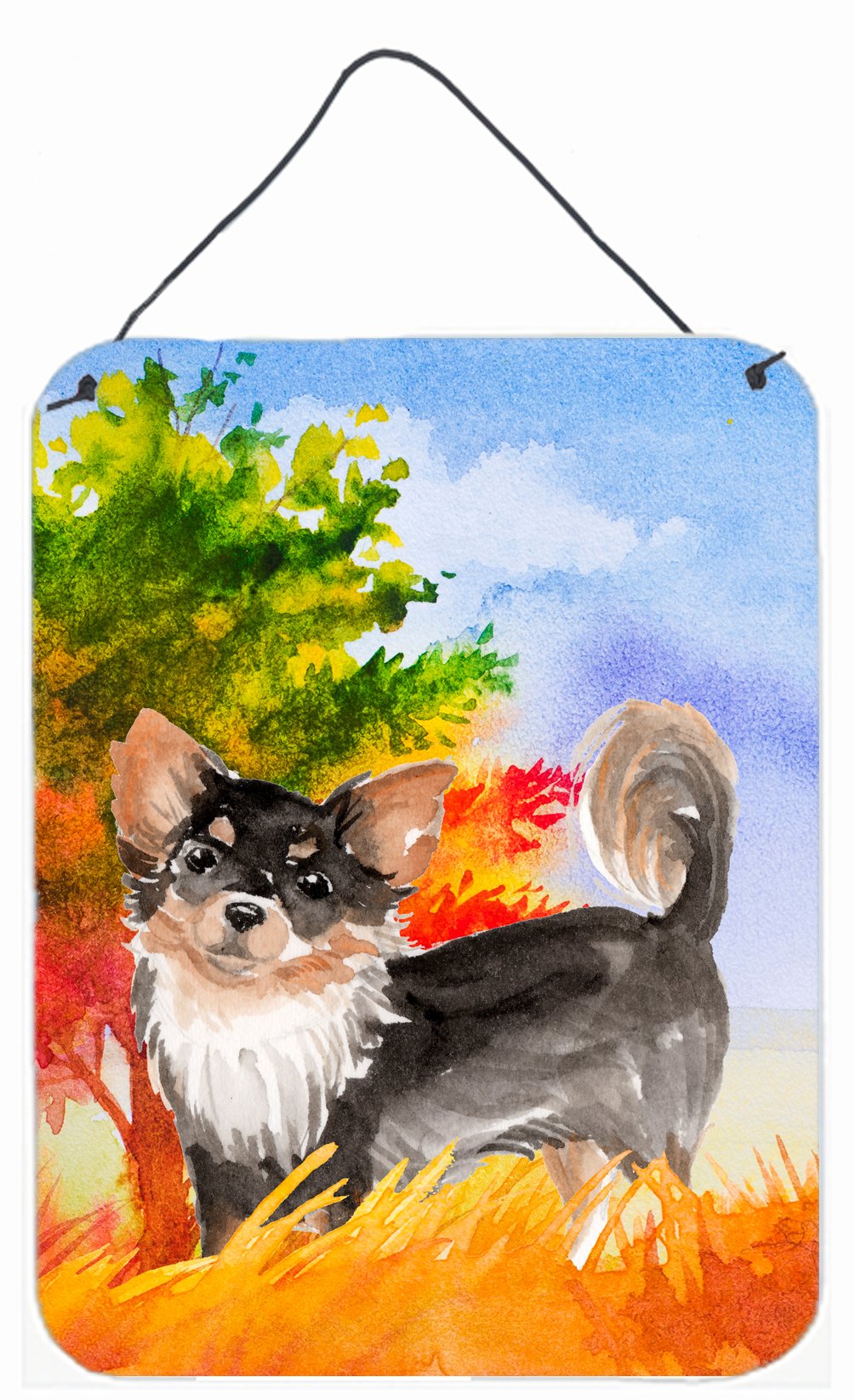 Fall Chihuahua Wall or Door Hanging Prints CK1937DS1216 by Caroline's Treasures