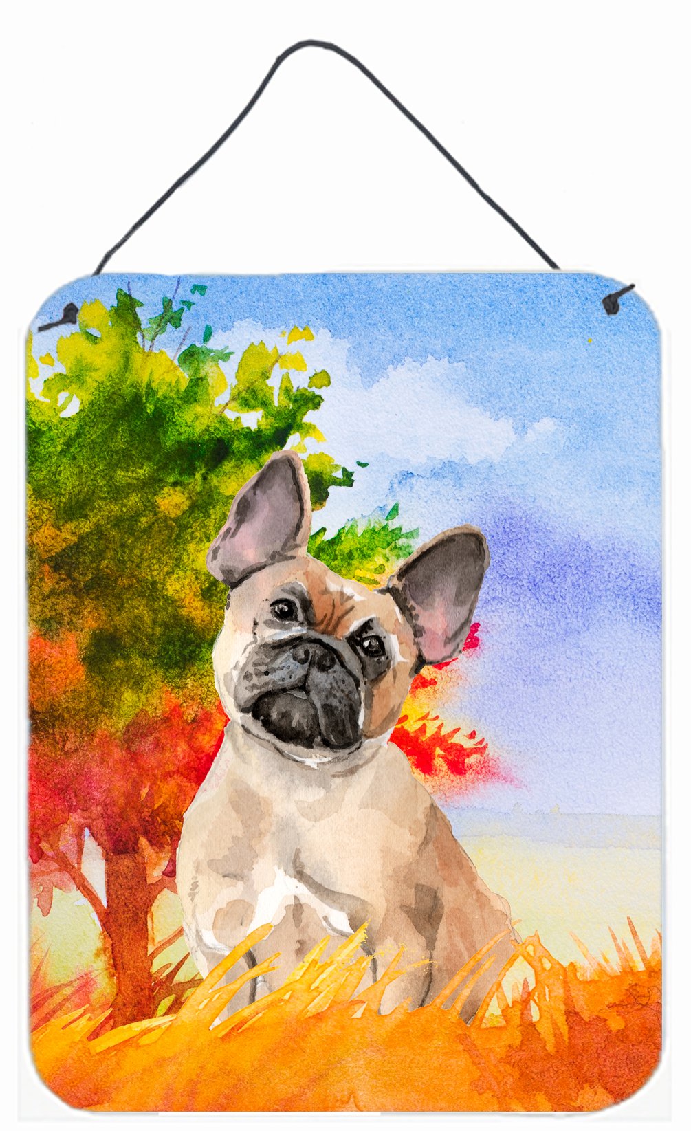 Fall Fawn French Bulldog Wall or Door Hanging Prints CK1943DS1216 by Caroline's Treasures