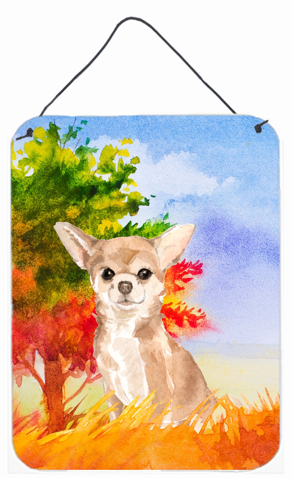Fall Chihuahua Wall or Door Hanging Prints CK1948DS1216 by Caroline's Treasures