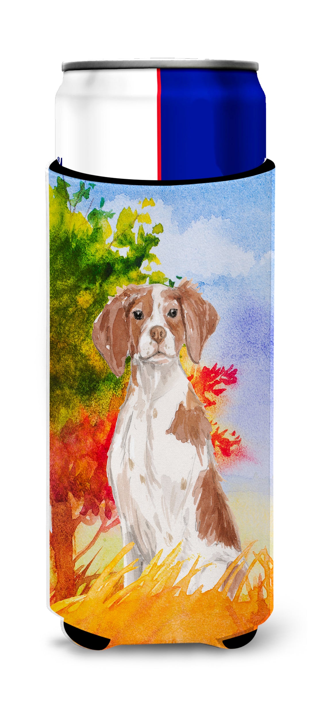 Fall Brittany Spaniel  Ultra Hugger for slim cans CK1954MUK
