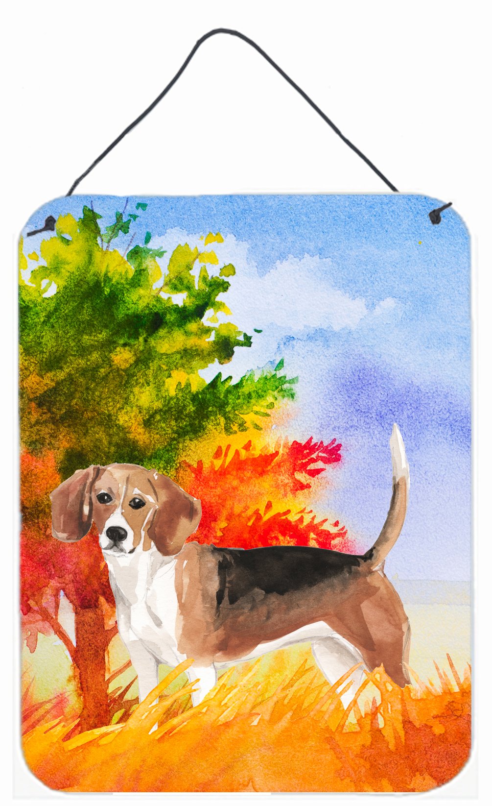 Fall Beagle Wall or Door Hanging Prints CK1959DS1216 by Caroline's Treasures