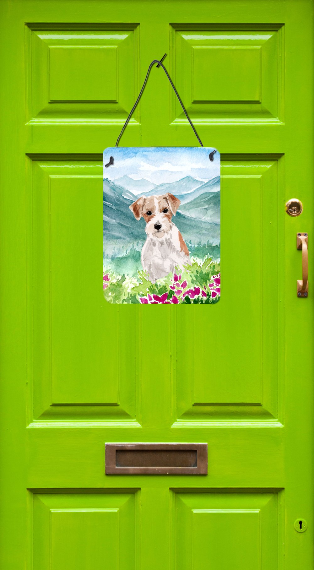 Mountian Flowers Jack Russell Terrier Wall or Door Hanging Prints CK1963DS1216 by Caroline's Treasures