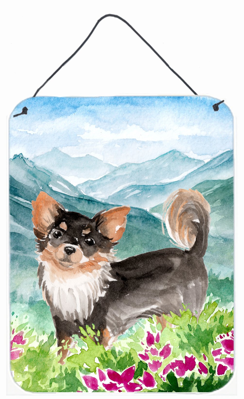Mountian Flowers Chihuahua Wall or Door Hanging Prints CK1972DS1216 by Caroline's Treasures