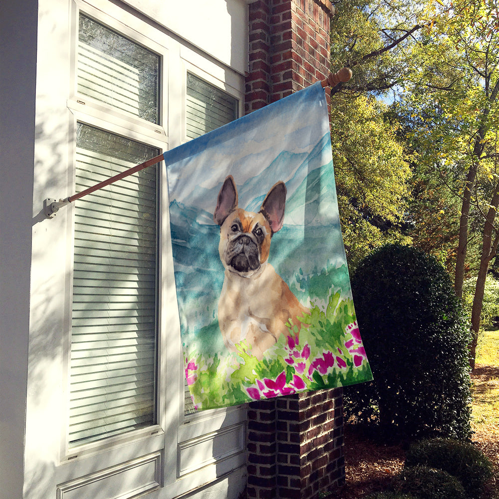 Mountian Flowers Fawn French Bulldog Flag Canvas House Size CK1978CHF