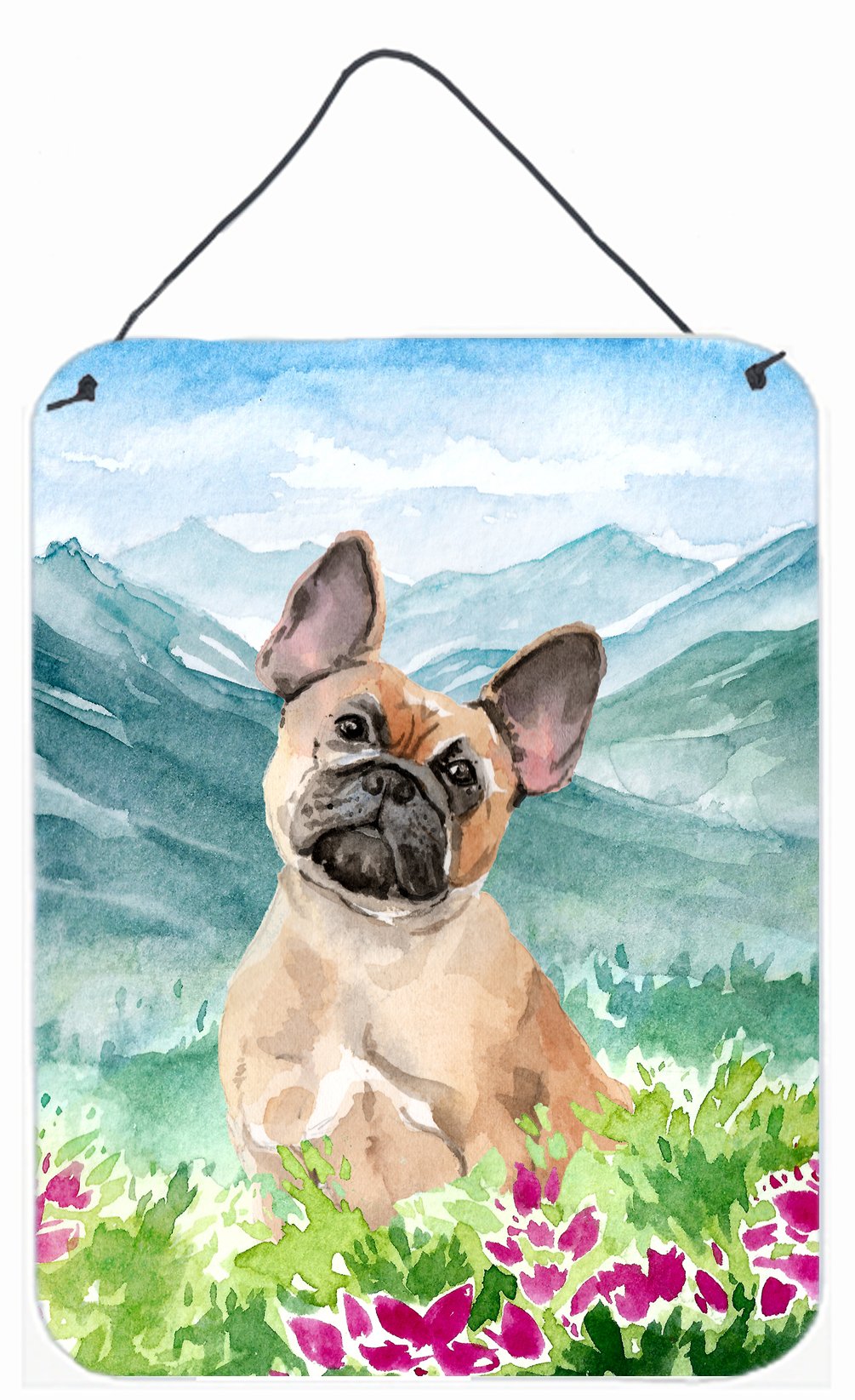 Mountian Flowers Fawn French Bulldog Wall or Door Hanging Prints CK1978DS1216 by Caroline's Treasures