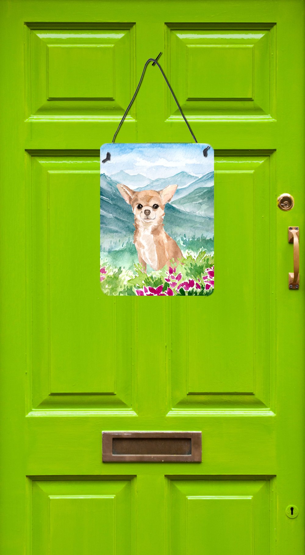 Mountian Flowers Chihuahua Wall or Door Hanging Prints CK1983DS1216 by Caroline's Treasures